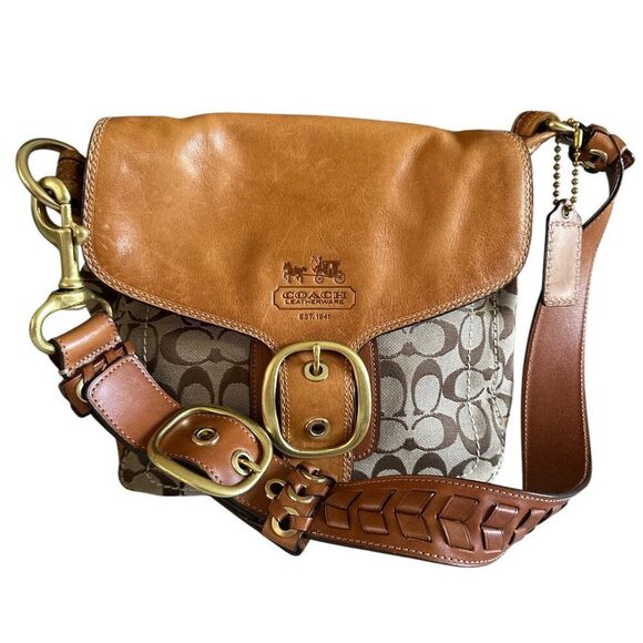 Vintage Coach Bleecker Bag Signature Canvas and Leather Legacy 11434 - Picture 1 of 14